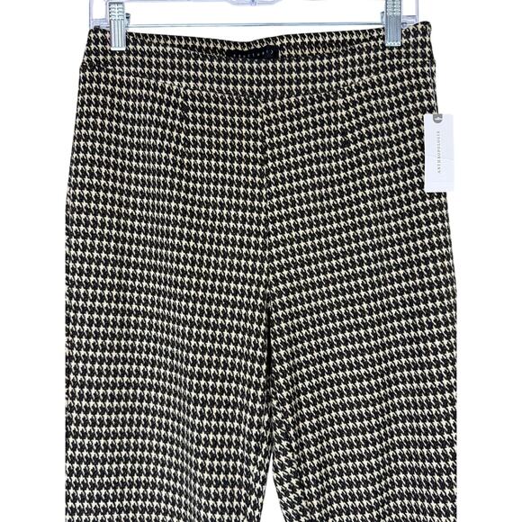NWT Anthropologie Sanctuary Brown Ivory Houndstooth Casual Knit Flare - Picture 3 of 11